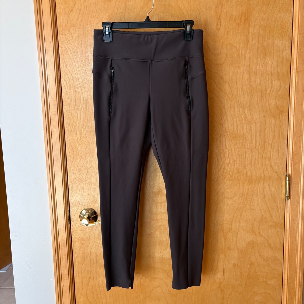 Athleta Metro Leggings Womens S dark gray High Rise Zipper Pockets 870815-03